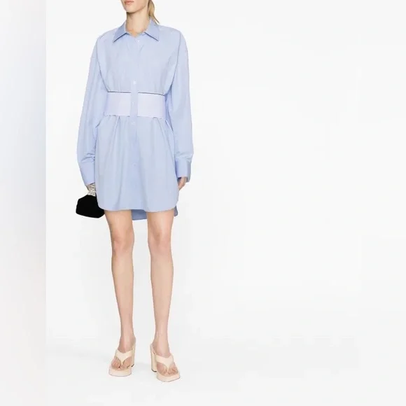 Alexander Wang | Dresses | Alexander Wang Logo Elastic Shirt Dress New Sz 2 